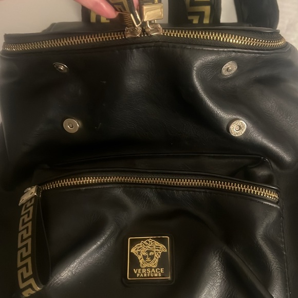 Versace Parfums Black/Gold Luxe Backpack main image 14